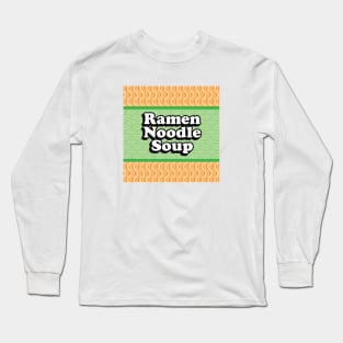 Instant Ramen Noodle Soup Packet Green Long Sleeve T-Shirt